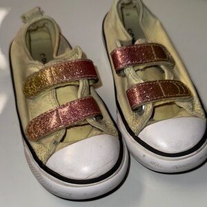 Kids Glitter Strap Sneakers